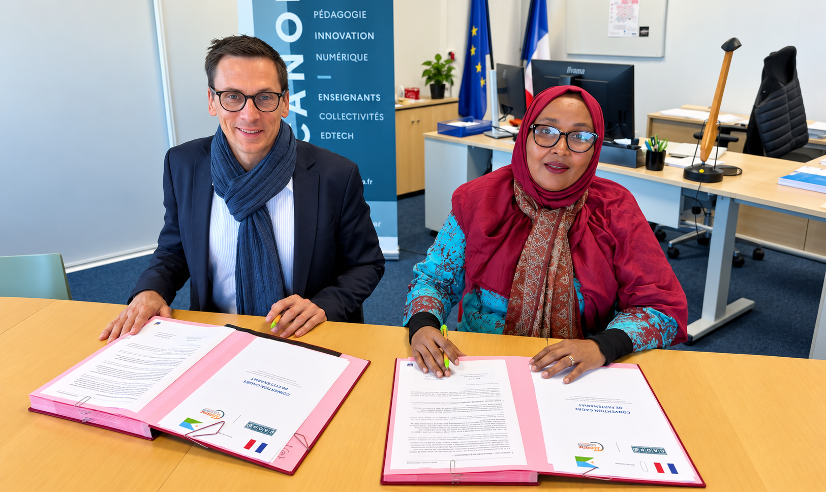 L’OMEP-Djibouti salue la signature d’une convention de partenariat entre le Réseau Canopé et le CFEN